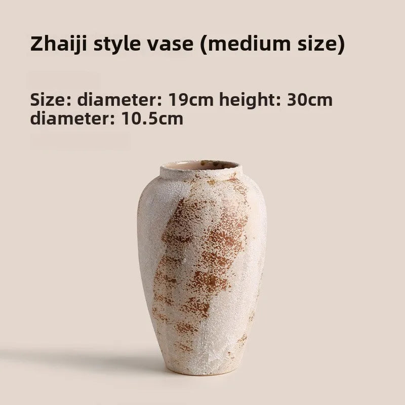 Vintage Wabi-Sabi Pottery Vase