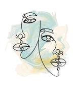 Boho Women Face Illustration Wall Art Set of 3 – Printable Digital Download