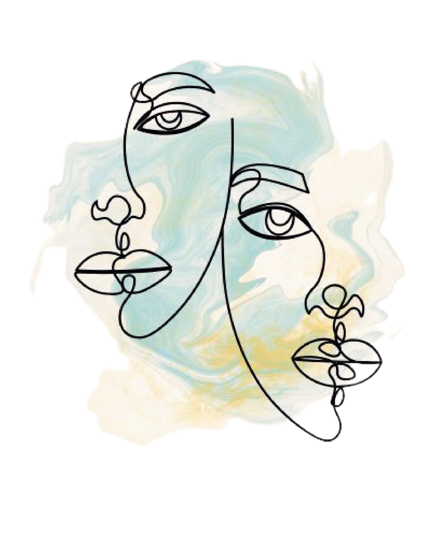 Boho Women Face Illustration Wall Art Set of 3 – Printable Digital Download