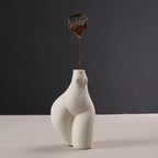 Ceramic Vase Human Body Sculpture White Porcelain