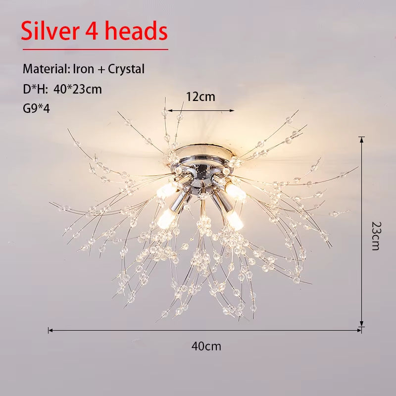 Dandelion Crystal Chandelier – Nordic Modern Ceiling Light