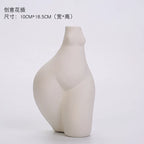 Ceramic Vase Human Body Sculpture White Porcelain