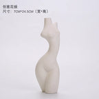 Ceramic Vase Human Body Sculpture White Porcelain
