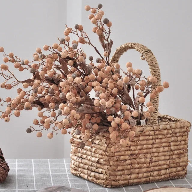 40CM Artificial Autumn Colored Bouquet - European Style Dried Silk Flowers