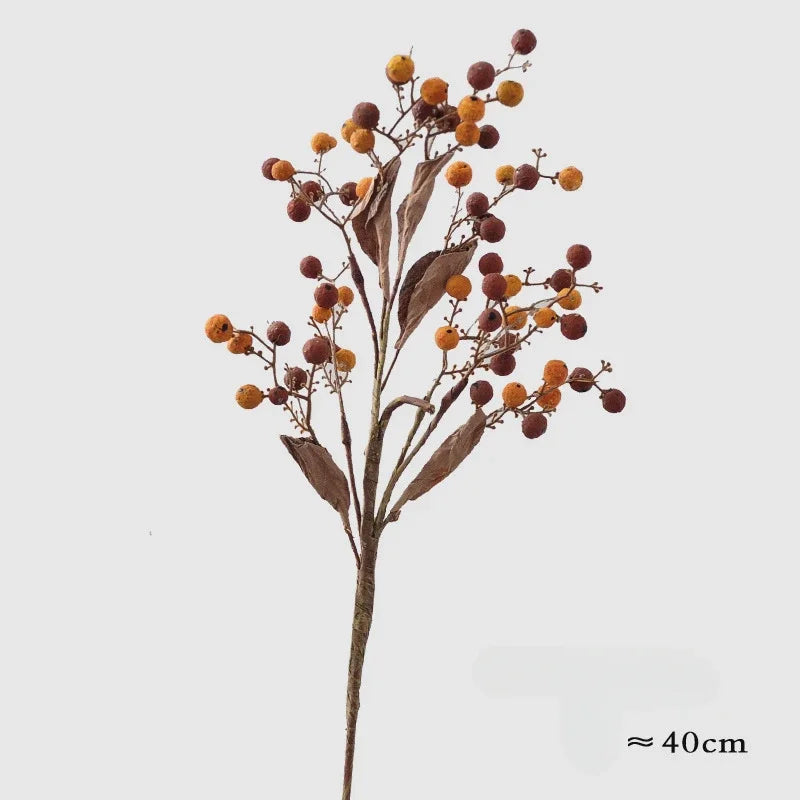 40CM Artificial Autumn Colored Bouquet - European Style Dried Silk Flowers
