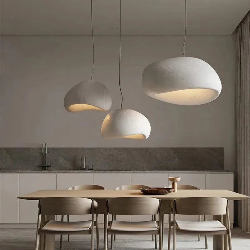 Nordic Wabi Sabi LED Pendant Lamps - Stylish Modern Chandelier for Dining Room, Living Room, and Bedroom