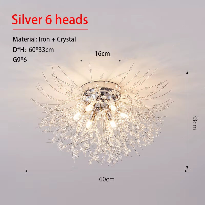 Dandelion Crystal Chandelier – Nordic Modern Ceiling Light