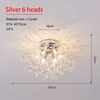 Dandelion Crystal Chandelier – Nordic Modern Ceiling Light