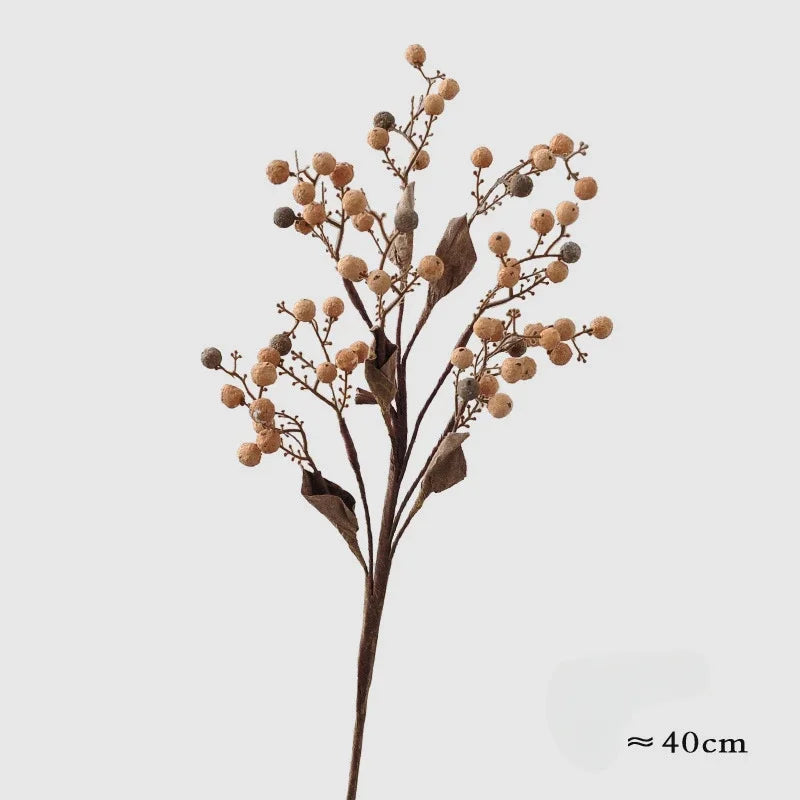 40CM Artificial Autumn Colored Bouquet - European Style Dried Silk Flowers