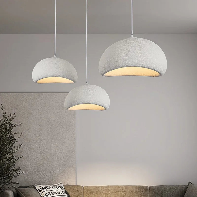 Nordic Wabi Sabi LED Pendant Lamps - Stylish Modern Chandelier for Dining Room, Living Room, and Bedroom