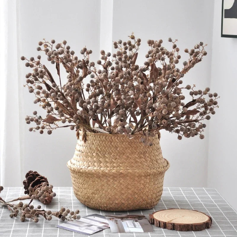 40CM Artificial Autumn Colored Bouquet - European Style Dried Silk Flowers