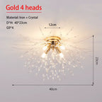 Dandelion Crystal Chandelier – Nordic Modern Ceiling Light