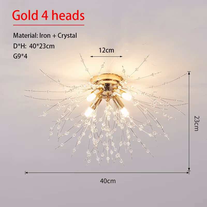 Dandelion Crystal Chandelier – Nordic Modern Ceiling Light