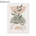 Abstract Lines Wall Paintings Leaf Print Pictures 