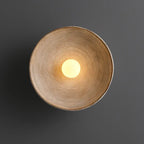 Wabi Sabi round Wall Lamp for Bedroom 