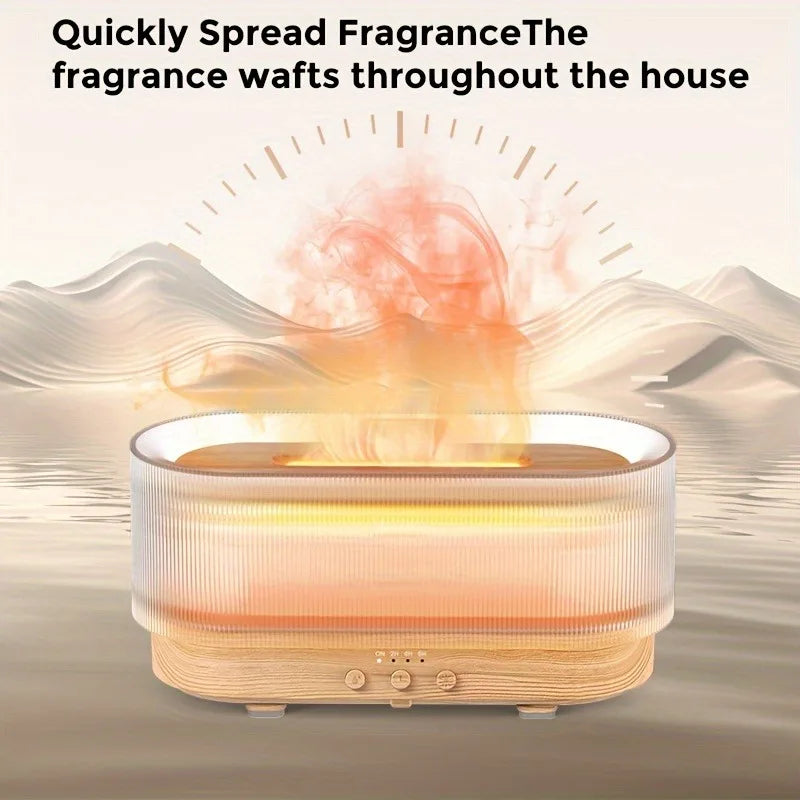 300ml Flame Aroma Diffuser – The Perfect Holiday Gift for Relaxation & Home Décor