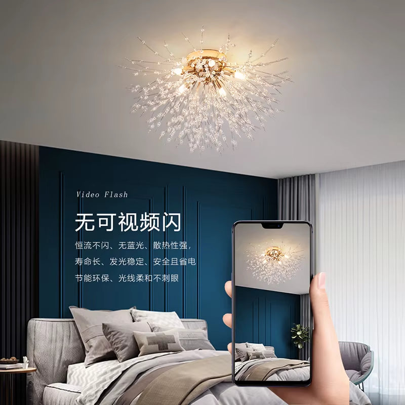 Dandelion Crystal Chandelier – Nordic Modern Ceiling Light