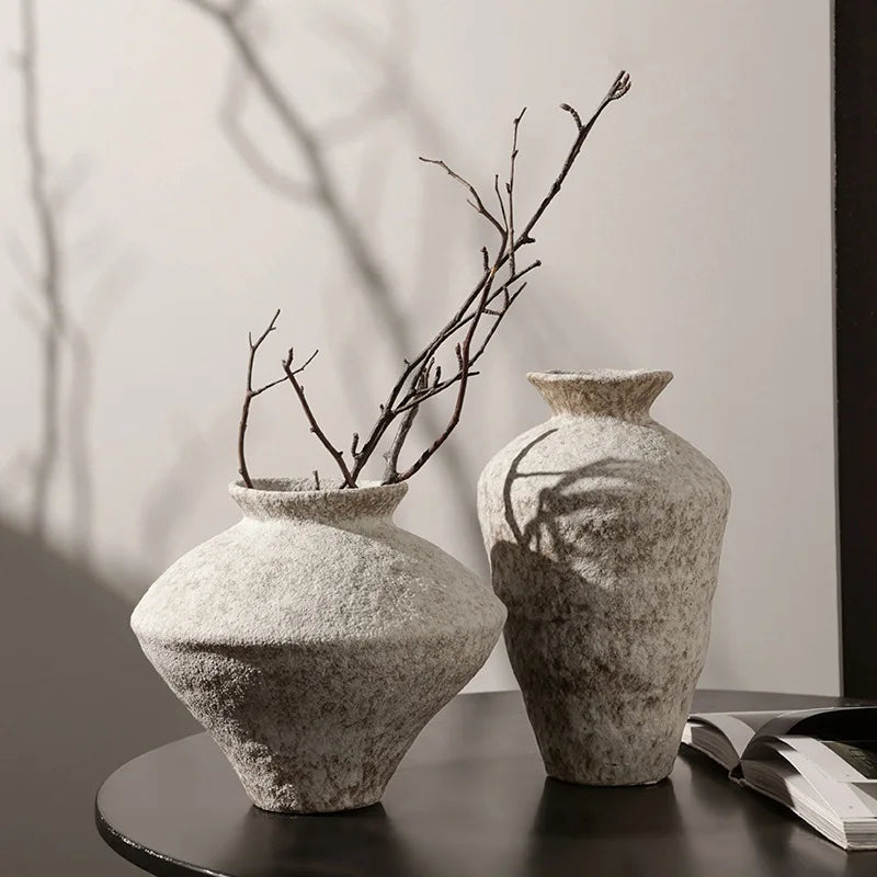 Vintage Wabi-Sabi Pottery Vase