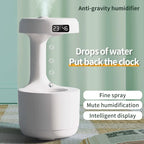 Ultrasonic Anti-Gravity Mist Maker with Water Drops - Air Humidifier, Night Light, and Weightless LED Nebulizer