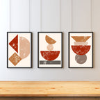 Boho Abstract Wall Art Set of 3 – Printable Digital Prints