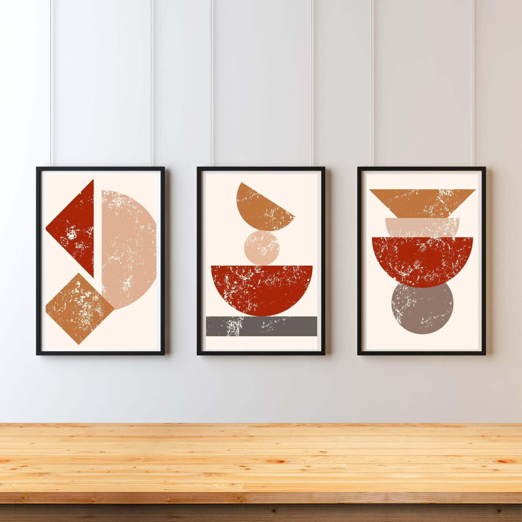 Boho Abstract Wall Art Set of 3 – Printable Digital Prints