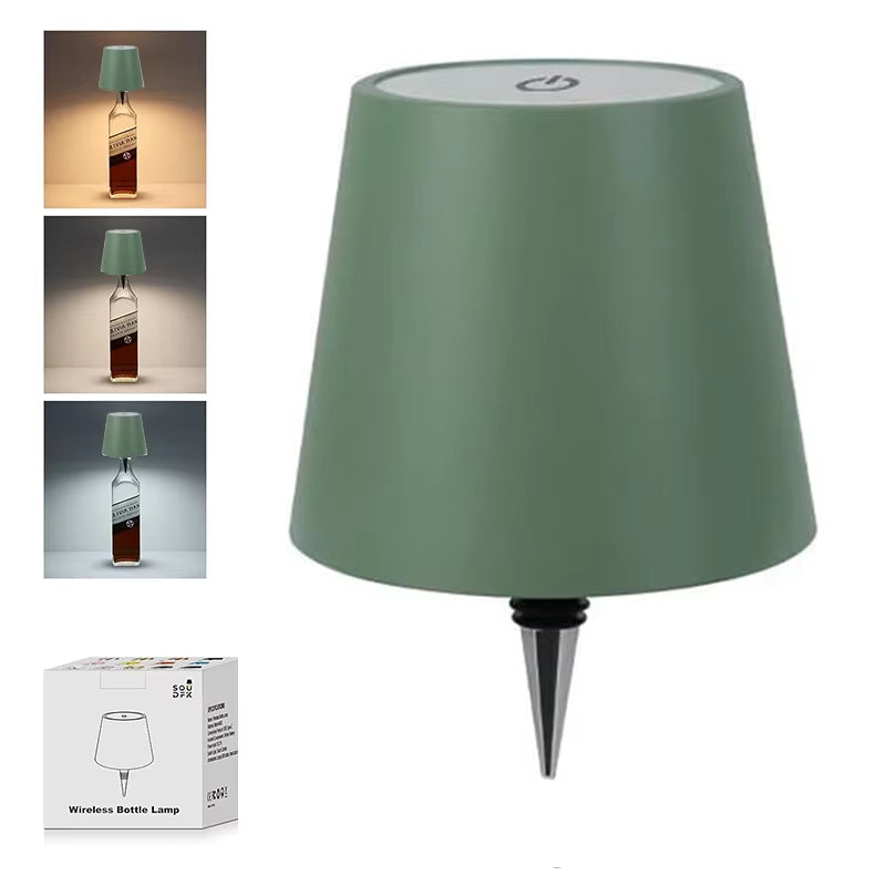 Wireless Bottle Table Lamp – Touch Control Dimmable Light