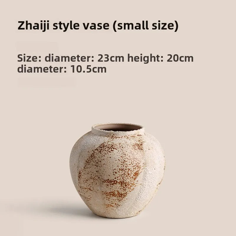 Vintage Wabi-Sabi Pottery Vase