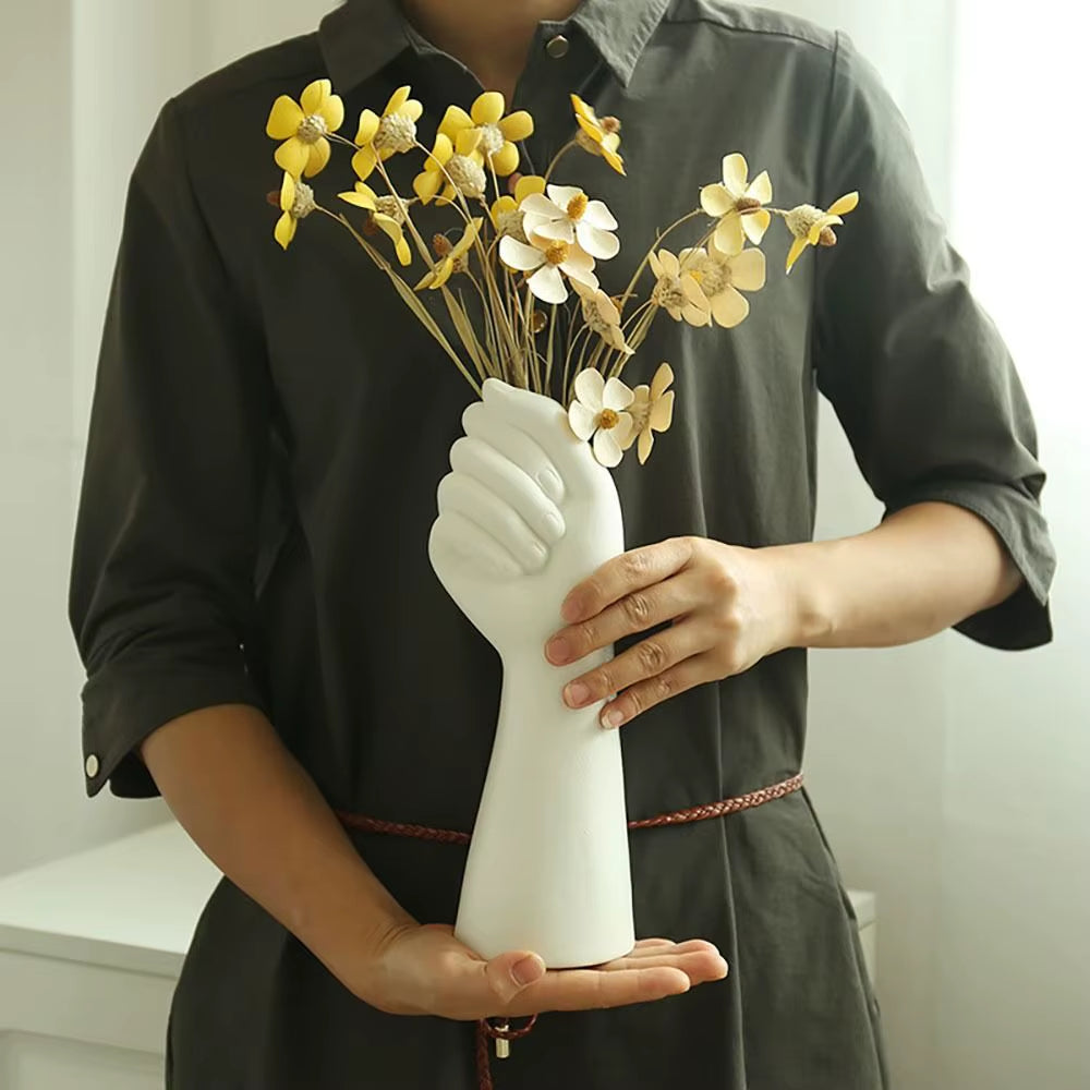 Human Body Flower Vase – Aesthetic Resin Ceramic Décor