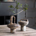 Ceramic Wabi-Sabi Vase – Handmade Rough Pottery Décor