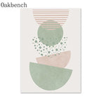 Abstract Lines Wall Paintings Leaf Print Pictures 