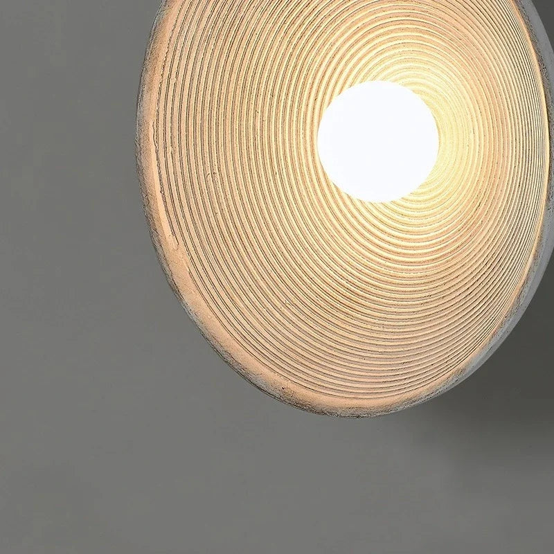 Wabi Sabi round Wall Lamp for Bedroom 