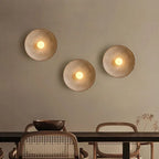 Wabi Sabi round Wall Lamp for Bedroom 