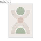 Abstract Lines Wall Paintings Leaf Print Pictures 